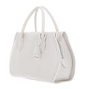 COCCINELLE Lord Handbag Grained Leather M Blanco