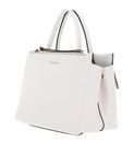 COCCINELLE Arlettis Signature Handbag Grained Leather Blanco