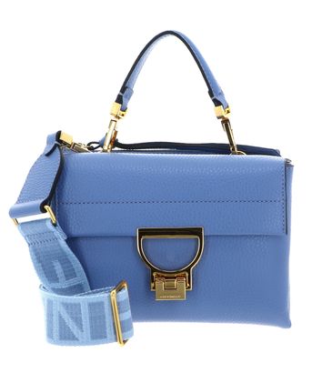 COCCINELLE Arlettis Signature Handbag Grained Leather Azul