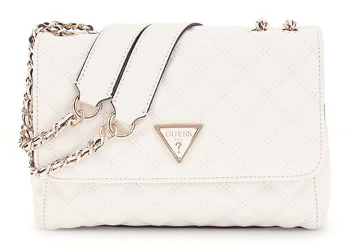 GUESS Giully Two Compartment Convertible Flap Cream White