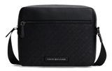 TOMMY HILFIGER TH Monogram Mini Messenger Bag Black TOMMY HILFIGER TH Monogram Mini Messenger Bag Black