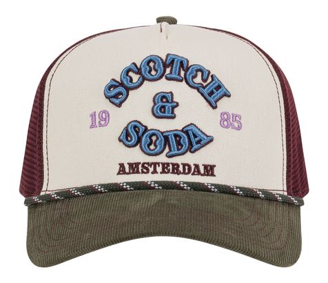 SCOTCH & SODA Breezy Adjustable Trucker Hat Olive