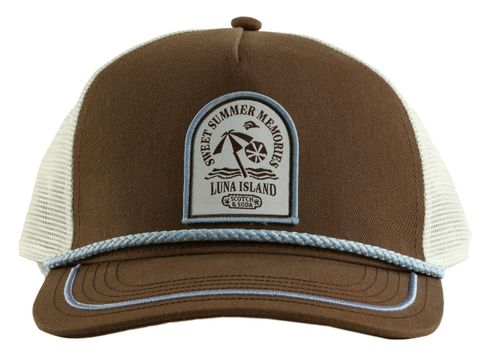 SCOTCH & SODA Luna Island Adjustable Trucker Hat Dark Brown SCOTCH & SODA Luna Island Adjustable Trucker Hat Dark Brown