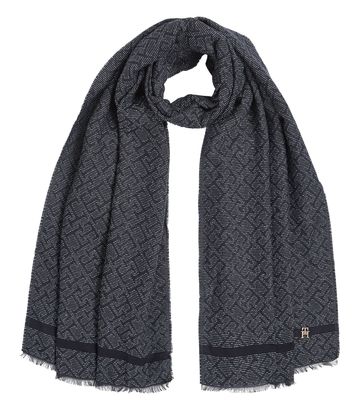 TOMMY HILFIGER TH Monogram Scarf Space Black
