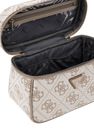 GUESS Toiletry Train Case Dark Taupe Logo GUESS Toiletry Train Case Dark Taupe Logo
