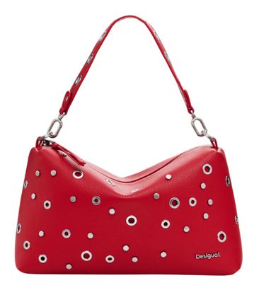 Desigual Rebel Bergamo Shoulder Bag Clavel Red