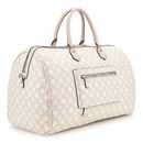 GUESS Wilder Weekender Duffel Bag Beige / White GUESS Wilder Weekender Duffel Bag Beige / White