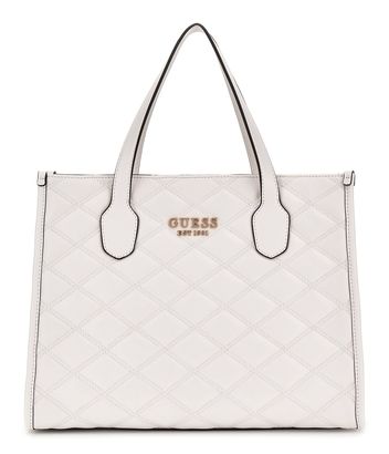 GUESS Tamsin 2 Compartment Tote Cream White