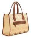 GUESS Silvana Two Compartment Tote Cognac Logo GUESS Silvana Two Compartment Tote Cognac Logo