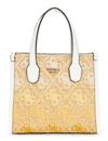 GUESS Silvana Mini Two Compartment Tote XS Cornsilk Logo GUESS Silvana Mini Two Compartment Tote XS Cornsilk Logo