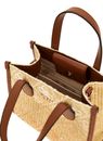 GUESS Silvana Mini Two Compartment Tote XS Cognac Logo GUESS Silvana Mini Two Compartment Tote XS Cognac Logo