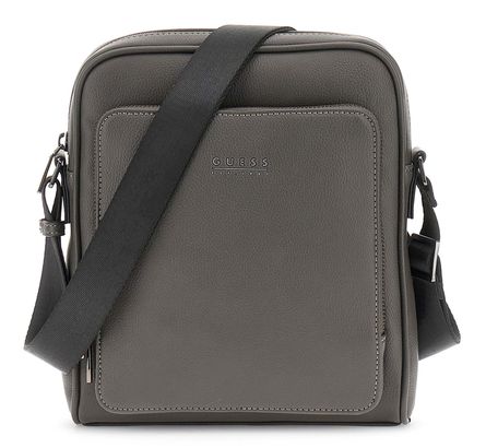 GUESS Milano Top Zip Xbody With Front Pocket Dark Grey
