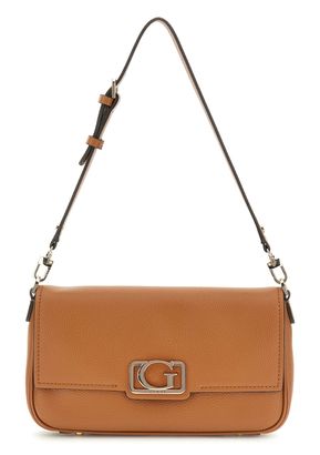 GUESS Circe Flap Shoulder Bag Cognac