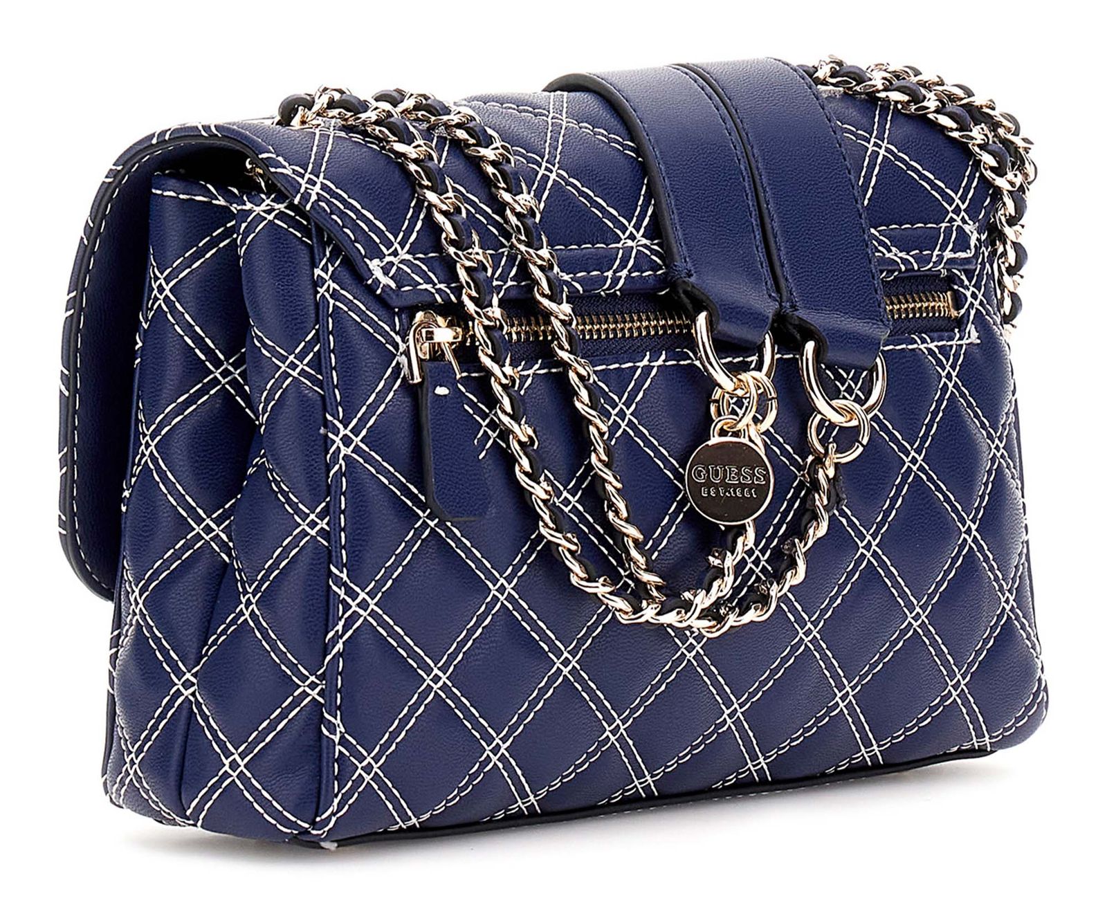 GUESS Cruise Vibe Convertible Xbody Flap Bag Navy / White GUESS Cruise Vibe Convertible Xbody Flap Bag Navy / White