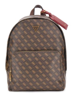 GUESS Milano Backpack Brown / Ochre / Burgundy