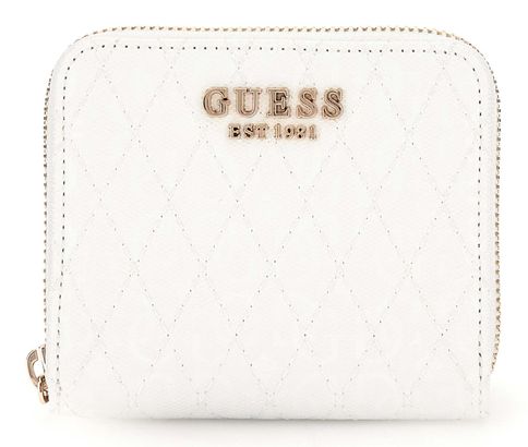 GUESS Betula Small Zip Around Wallet S White