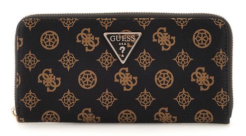 GUESS Laurel SLG Large Zip Around Wallet L Mocha Logo