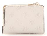 GUESS Zarela SLG Zip Around Card Case Cream White Logo GUESS Zarela SLG Zip Around Card Case Cream White Logo