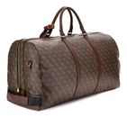 GUESS Pisa Double Zip Weekender Brown / Ochre / Burgundy