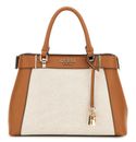 GUESS Anadela Three Compartment Satchel Bag Natural / Cognac