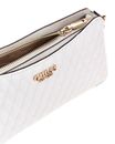 GUESS Betula Top Zip Shoulder Bag White