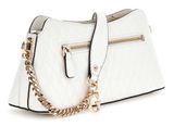 GUESS Betula Top Zip Shoulder Bag White