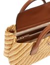 GUESS Simona Satchel Bag Natural / Cognac GUESS Simona Satchel Bag Natural / Cognac