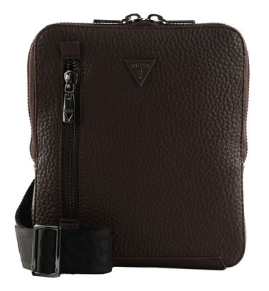 GUESS Torino Xbody Flat Bag Dark Brown