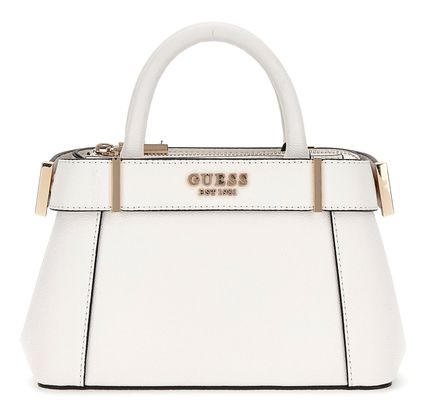 GUESS Anadela Mini Satchel Bag White