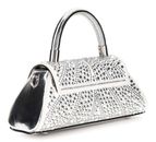 GUESS Beauvoir Top Handle Flap Bag Silver