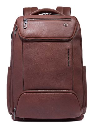 PIQUADRO Cronus Personalizable Travel Backpack 15,6" Brown