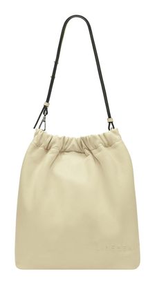 LIEBESKIND BERLIN Ruffle Sheep Natural Cloud Hobo Bag M Lemonade