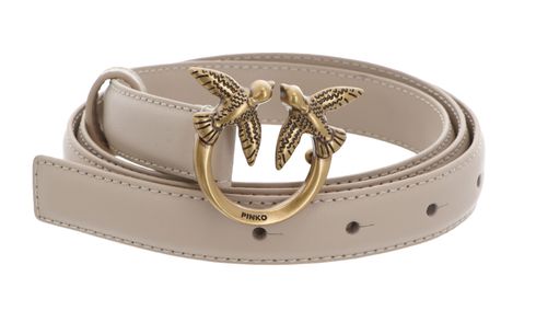 PINKO Love Berry H2 Belt W90 Beige - Smoke Grey - Antique Gold