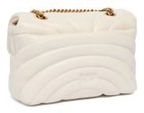 PINKO Love Puff Mini CL Sheep Nappa Quilt S White - Antique Gold