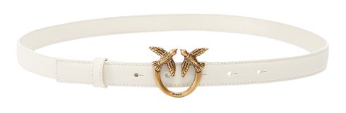 PINKO Love Berry H2 Belt W80 White - Antique Gold