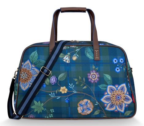 Pip Studio Tovy Weekend Bag Flores Felices M Dark Blue