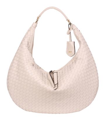 abro Leather Piuma Weaving Hobo Bag Nana L Beige