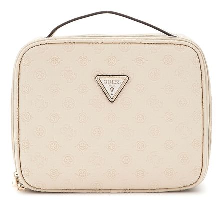 GUESS Wilder Travel Cosmetic Organizer Case Bone