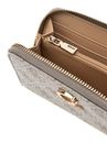 GUESS Zamira Medium Zip Around Wallet Dark Taupe Logo GUESS Zamira Medium Zip Around Wallet Dark Taupe Logo