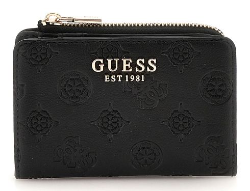 GUESS Zarela SLG Zip Around Card Case Black Logo