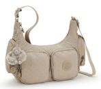 kipling Basic Plus Rikka Crossbody Bag Signature Beige Embossed kipling Basic Plus Rikka Crossbody Bag Signature Beige Embossed