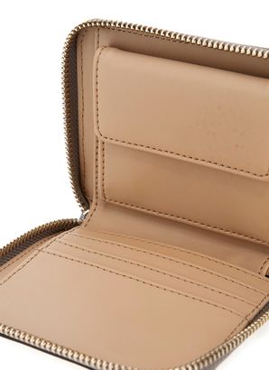 GUESS purse Zamira SLG Zip Around Wallet S Dark Taupe Logo