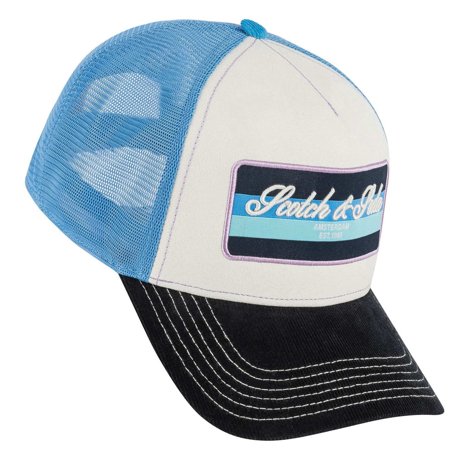 SCOTCH & SODA Canyon Adjustable Trucker Hat Black SCOTCH & SODA Canyon Adjustable Trucker Hat Black