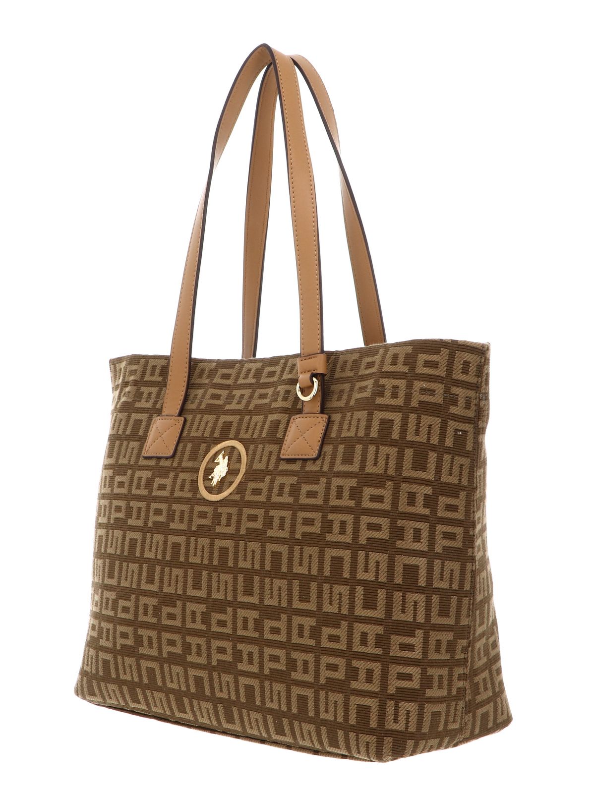 U.S. POLO ASSN. Jacquard Shopping Bag Brown U.S. POLO ASSN. Jacquard Shopping Bag Brown