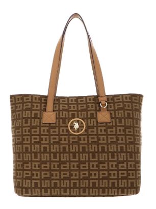 U.S. POLO ASSN. Jacquard Shopping Bag Brown