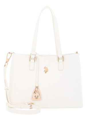 U.S. POLO ASSN. Jones Double Handle Bag Cream White