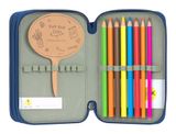 Lässig Unique School Triple Pencil Case Slim Dark Blue Lässig Unique School Triple Pencil Case Slim Dark Blue