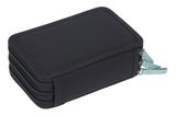 Lässig Unique School Triple Pencil Case Slim Black Lässig Unique School Triple Pencil Case Slim Black