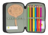 Lässig Unique School Triple Pencil Case Slim Black Lässig Unique School Triple Pencil Case Slim Black
