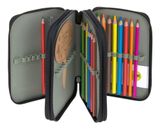 Lässig Unique School Triple Pencil Case Slim Black Lässig Unique School Triple Pencil Case Slim Black